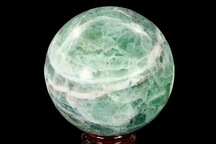 Polished Green Fluorite Sphere - Mexico #153376